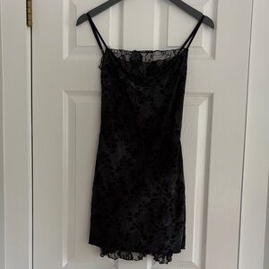 Elegant Black Lace Slip Dress